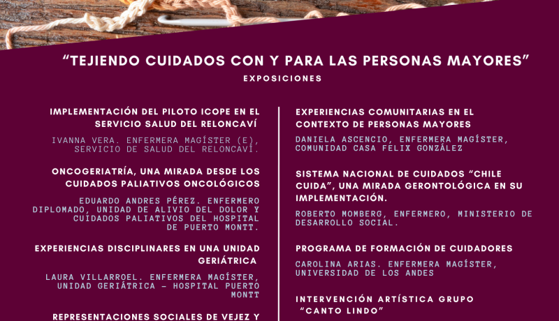 Puerto Montt: Cuidado del Adulto Mayor en Jornada Nacional de Enfermería Puerto Montt: Cuidado del Adulto Mayor en Jornada Nacional de Enfermería