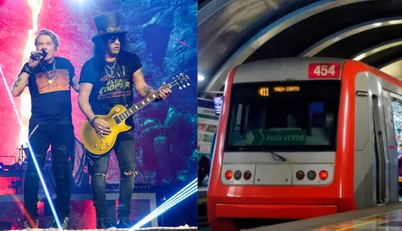 Metro de Santiago: Horario Especial por Concierto de Guns N’ Roses Metro de Santiago: Horario Especial por Concierto de Guns N' Roses
