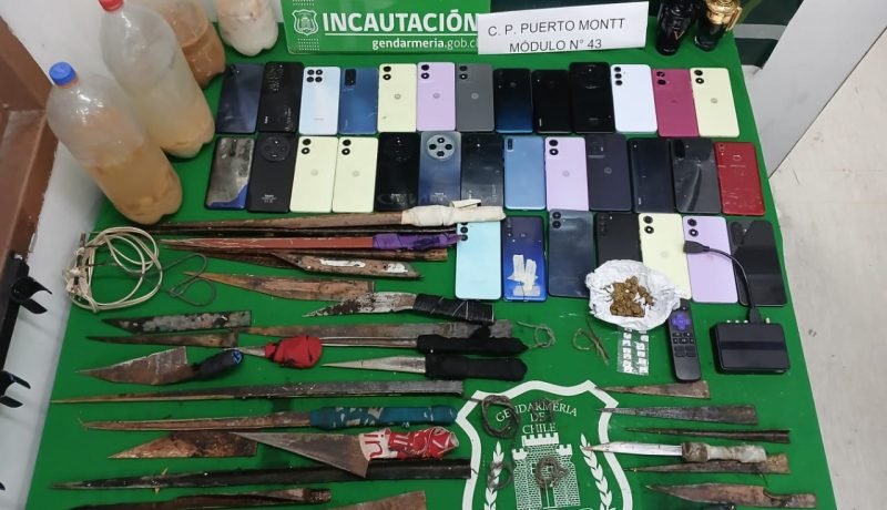gendarmeria-incauta-armas-drogas-y-celulares-en-penal-de-puerto-montt